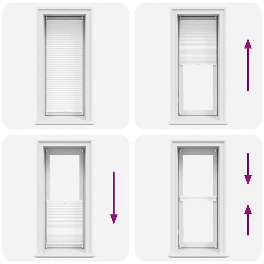 Plisse Blind 60x125cm White Pleated Blind